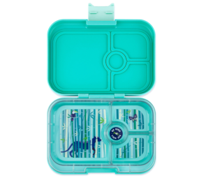 Yumbox Yumbox Panino 4 vakken Tropical Aqua Panther Tray Yumbox Yumbox Panino 4 vakken Tropical Aqua Panther Tray