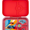 Yumbox Yumbox Panino 4 vakken Roar Red Race Cars tray Yumbox Yumbox Panino 4 vakken Roar Red Race Cars tray