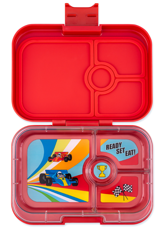 Yumbox Panino 4 vakken Roar Red Race Cars tray afbeelding