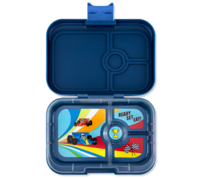 Yumbox Yumbox Panino 4 vakken Monte Carlo Blue Race Cars Yumbox Yumbox Panino 4 vakken Monte Carlo Blue Race Cars