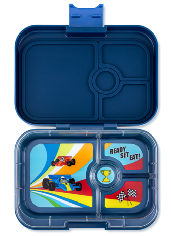 Yumbox Yumbox Panino 4 vakken Monte Carlo Blue Race Cars Yumbox Yumbox Panino 4 vakken Monte Carlo Blue Race Cars