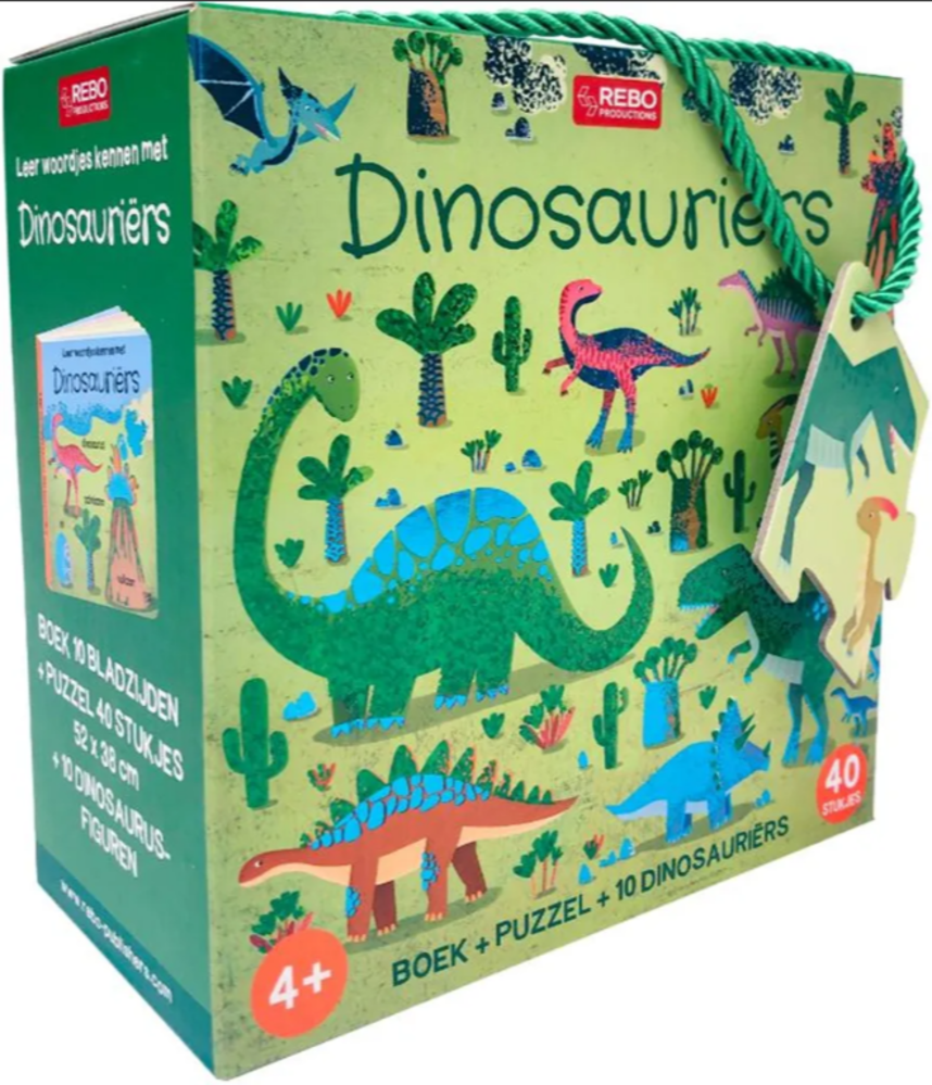Kinderboek en Puzzel Dinosauriërs Kinderboek en Puzzel Dinosauriërs