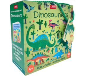 Kinderboek en Puzzel Dinosauriërs Kinderboek en Puzzel Dinosauriërs