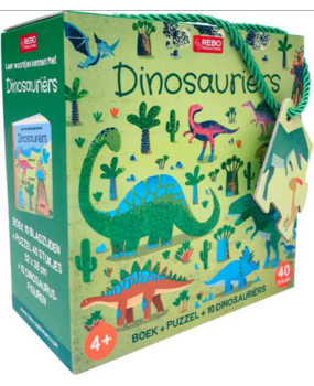 Kinderboek en Puzzel Dinosauriërs