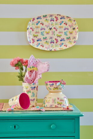 Rice Melamine Ovaal Bord Butterfly Rice Melamine Ovaal Bord Butterfly