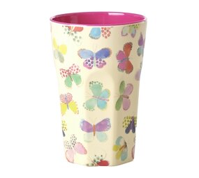 Rice Melamine Beker Butterfly Large Rice Melamine Beker Butterfly Large