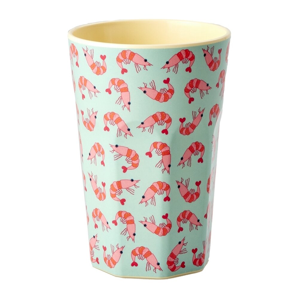 Rice Melamine Beker Shrimp Large Rice Melamine Beker Shrimp Large