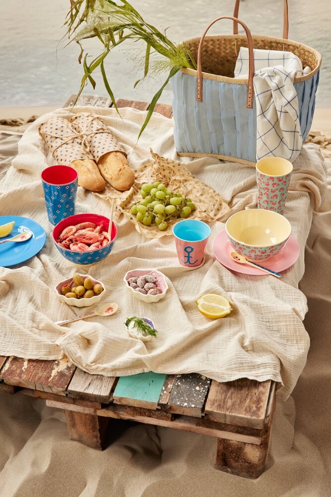Rice Melamine Beker Shrimp Large Rice Melamine Beker Shrimp Large