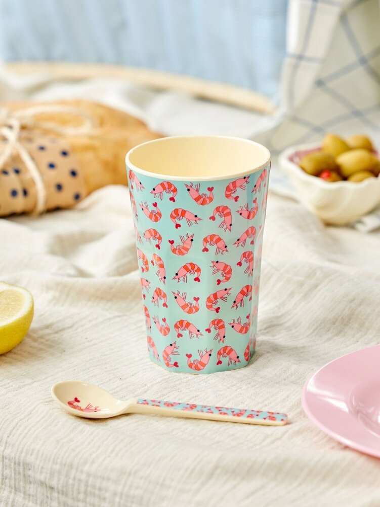 Rice Melamine Beker Shrimp Large Rice Melamine Beker Shrimp Large