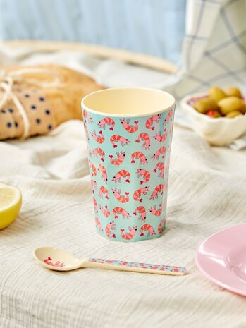 Rice Melamine Beker Shrimp Large Rice Melamine Beker Shrimp Large
