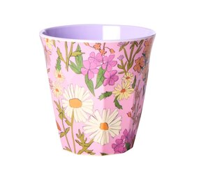 Rice Melamine Beker Daisy Dearest Medium Rice Melamine Beker Daisy Dearest Medium