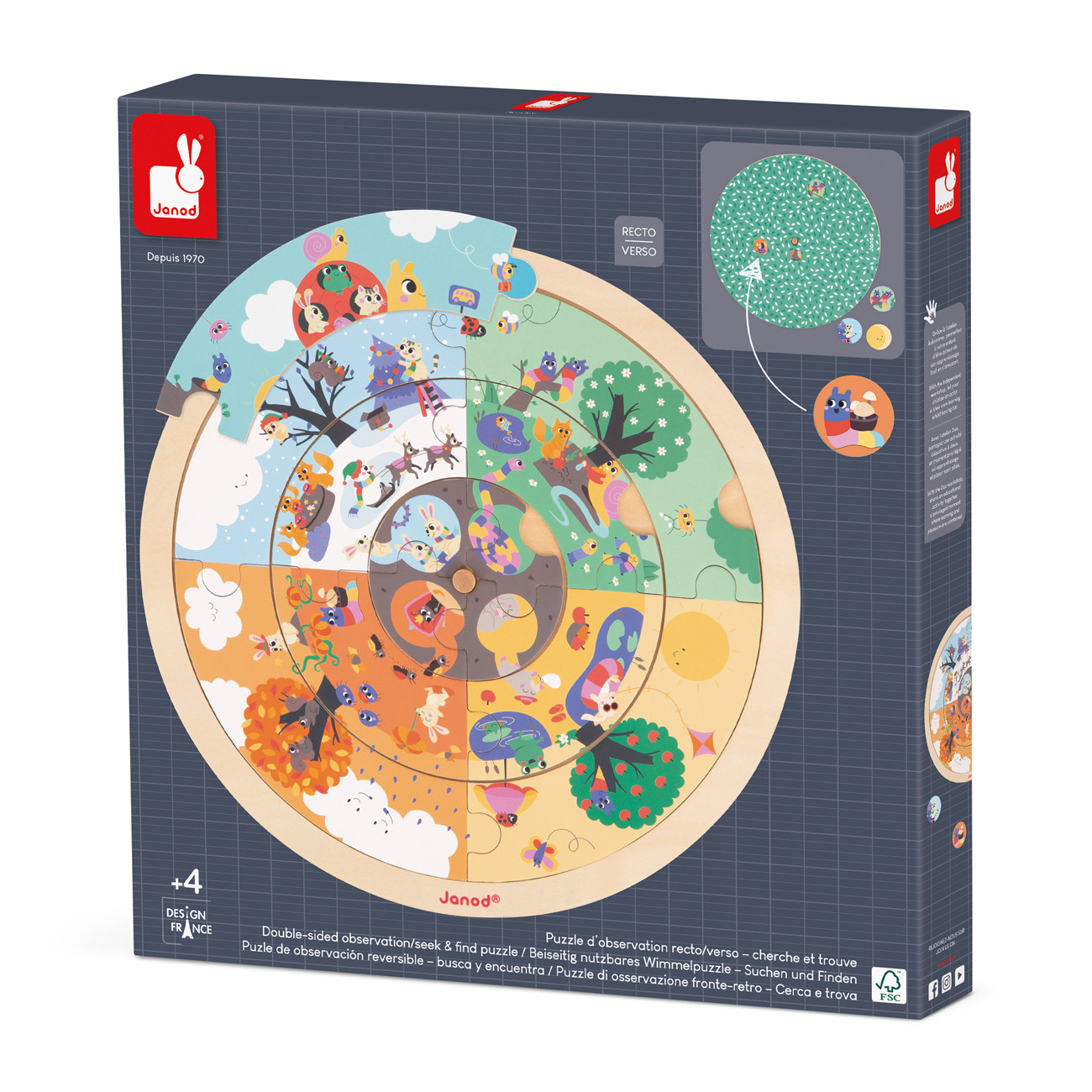 Puzzel De Tuin - Seizoenen (rond) afbeelding