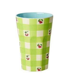 Rice Melamine Beker Love Therapy Cherry Large Rice Melamine Beker Love Therapy Cherry Large