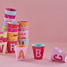 Rice Melamine Beker Alfabet Roze Rice Melamine Beker Alfabet Roze