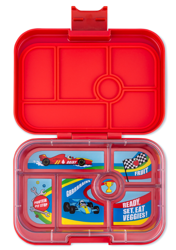 Yumbox Original 6-vakken Roar Red Race Cars afbeelding