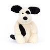Jellycat Knuffel Bashful Black & Cream Puppy Small Jellycat Knuffel Bashful Black & Cream Puppy Small