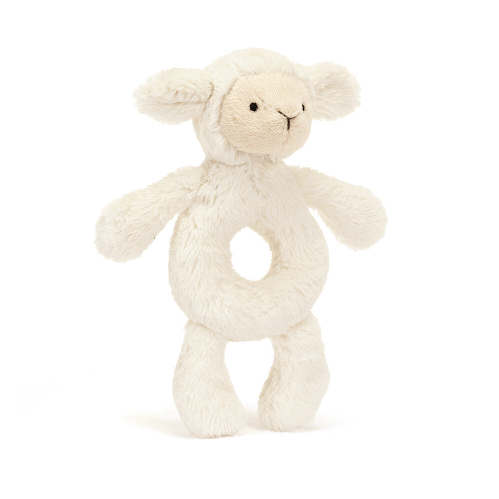 Jellycat Bashful Lamb Ring Rattle Jellycat Bashful Lamb Ring Rattle