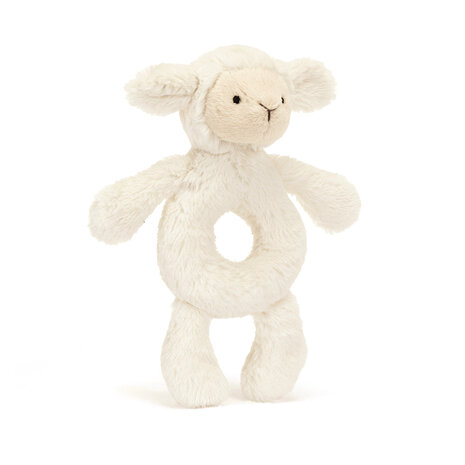 Jellycat Bashful Lamb Ring Rattle Jellycat Bashful Lamb Ring Rattle