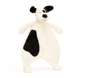 Jellycat Knuffeldoek Bashful Black & Cream Puppy Jellycat Knuffeldoek Bashful Black & Cream Puppy