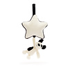 Jellycat Bashful Black & Cream Puppy Musical Pull Jellycat Bashful Black & Cream Puppy Musical Pull