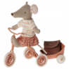 Maileg Driewieler Abri à Tricycle Mouse Coral Maileg Driewieler Abri à Tricycle Mouse Coral