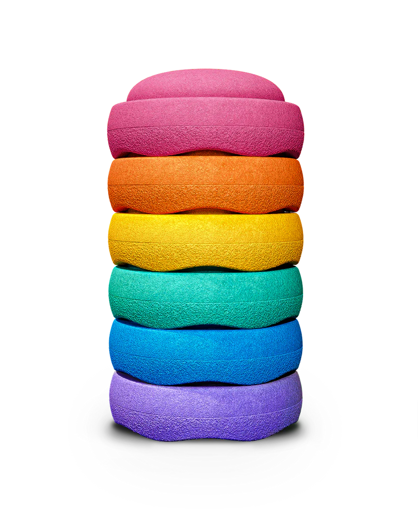 Regenboog Classic 6 stapelstenen  Pink Edition afbeelding