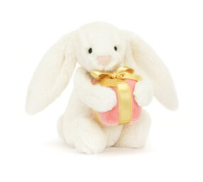 Jellycat Bashful Bunny with Present Little Jellycat Bashful Bunny with Present Little