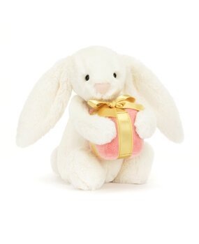 Jellycat Bashful Bunny with Present Little