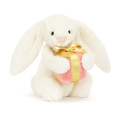 Jellycat Bashful Bunny with Present Little Jellycat Bashful Bunny with Present Little