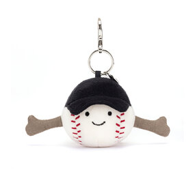 Jellycat Sleutelhanger Amuseable Sports Baseball Bag Charm Jellycat Sleutelhanger Amuseable Sports Baseball Bag Charm