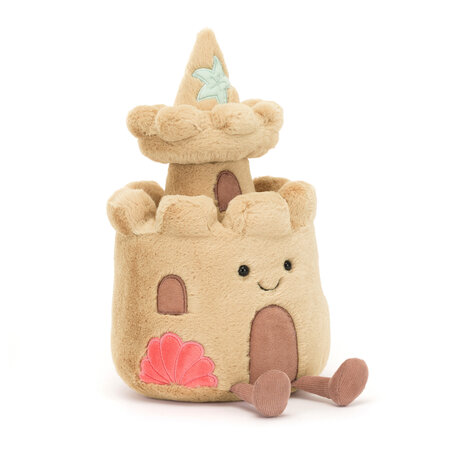 Jellycat Knuffel zandkasteel Amuseable Sandcastle Jellycat Knuffel zandkasteel Amuseable Sandcastle