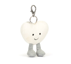 Jellycat Sleutelhanger Amuseable Cream Heart Bag Charm Jellycat Sleutelhanger Amuseable Cream Heart Bag Charm