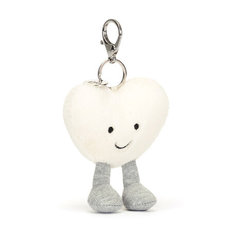 Jellycat  Sleutelhanger Amuseable Cream Heart Bag Charm Jellycat  Sleutelhanger Amuseable Cream Heart Bag Charm