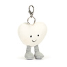 Jellycat Sleutelhanger Amuseable Cream Heart Bag Charm Jellycat Sleutelhanger Amuseable Cream Heart Bag Charm