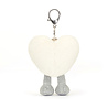 Jellycat Sleutelhanger Amuseable Cream Heart Bag Charm Jellycat Sleutelhanger Amuseable Cream Heart Bag Charm