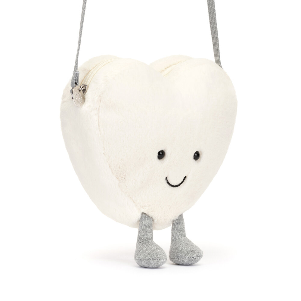Jellycat Amuseable Cream Heart Bag Tasje Jellycat Amuseable Cream Heart Bag Tasje