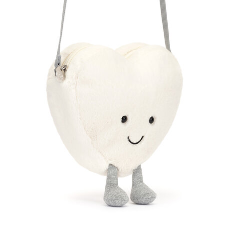 Jellycat Amuseable Cream Heart Bag Tasje Jellycat Amuseable Cream Heart Bag Tasje