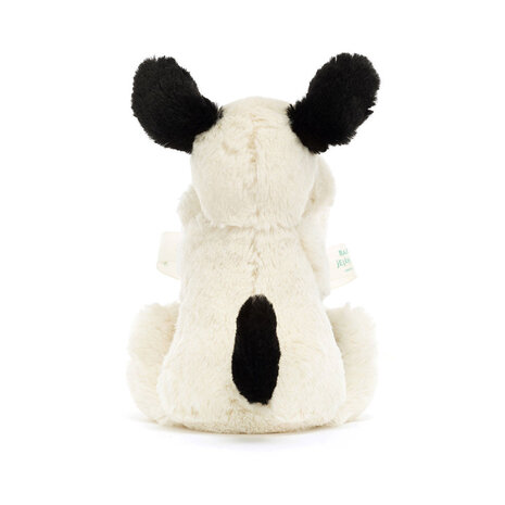Jellycat Bashful Black & Cream Puppy Soother Knuffeldoek - Baby collectie Jellycat Bashful Black & Cream Puppy Soother Knuffeldoek - Baby collectie