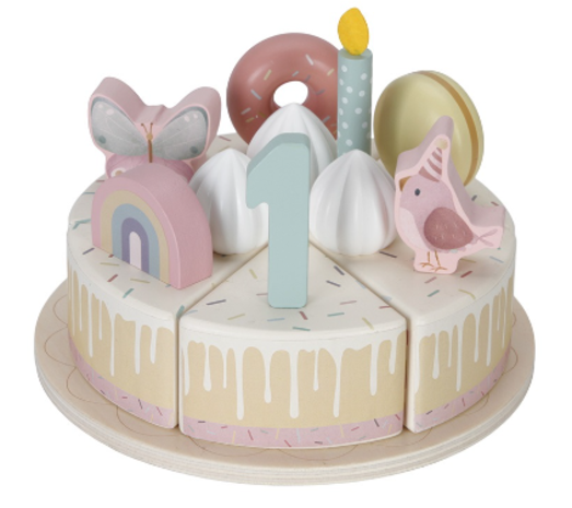 Little Dutch Houten Verjaardagstaart Roze Little Dutch Houten Verjaardagstaart Roze