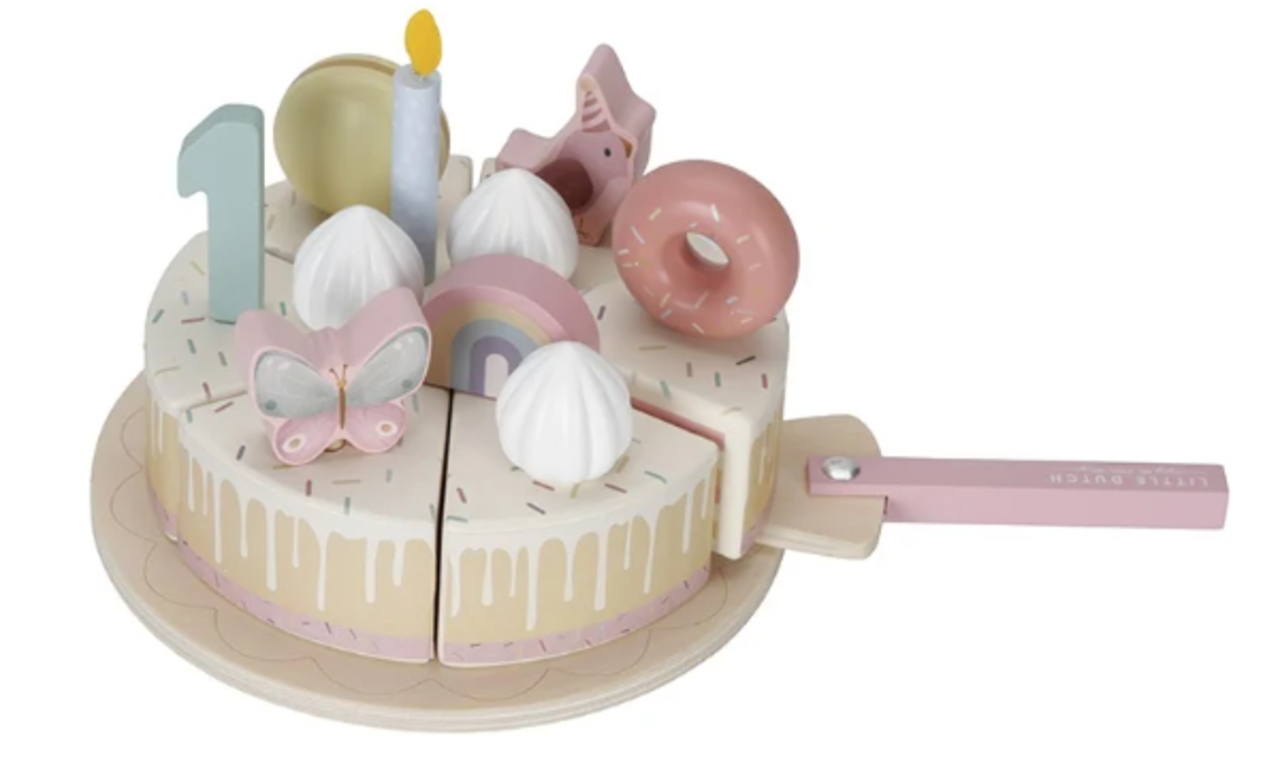 Little Dutch Houten Verjaardagstaart Roze Little Dutch Houten Verjaardagstaart Roze