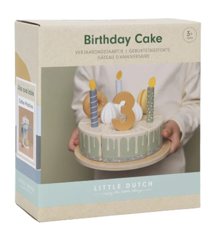 Little Dutch Houten Verjaardagstaart Blauw Little Dutch Houten Verjaardagstaart Blauw