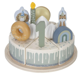 Little Dutch Houten Verjaardagstaart Blauw Little Dutch Houten Verjaardagstaart Blauw