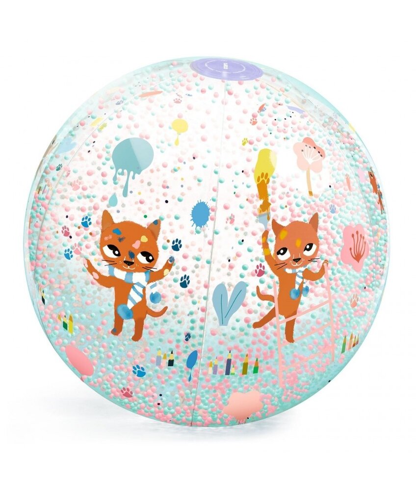 Djeco Opblaasbare Bal Bubbels Chamalow 35 cm Djeco Opblaasbare Bal Bubbels Chamalow 35 cm