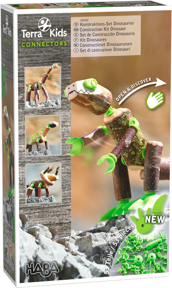 HABA Terra Kids Connectors - Constructieset Dinosaurussen HABA Terra Kids Connectors - Constructieset Dinosaurussen