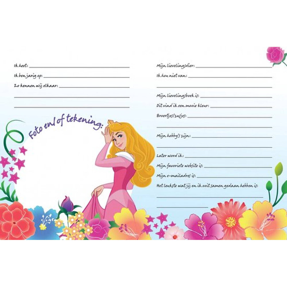 Vriendenboek Disney Prinsessen Vriendenboek Disney Prinsessen