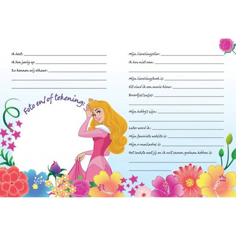 Vriendenboek Disney Prinsessen Vriendenboek Disney Prinsessen