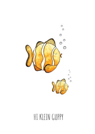 Juulz Illustrations Geboortekaart Hi Klein Guppy Juulz Illustrations Geboortekaart Hi Klein Guppy