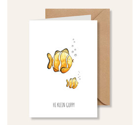 Juulz Illustrations Geboortekaart Hi Klein Guppy Juulz Illustrations Geboortekaart Hi Klein Guppy