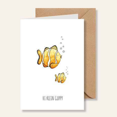 Juulz Illustrations Geboortekaart Hi Klein Guppy Juulz Illustrations Geboortekaart Hi Klein Guppy