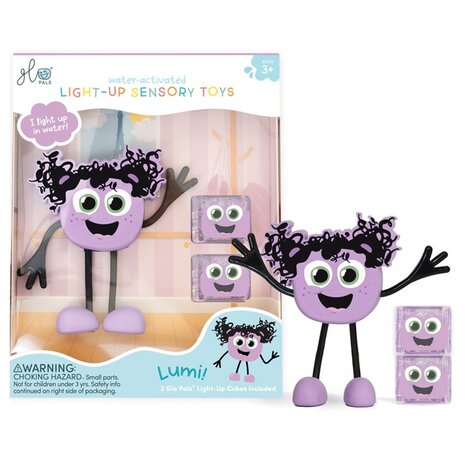 Glo Pals Light Up Sensory Toy Paars Lumi Glo Pals Light Up Sensory Toy Paars Lumi
